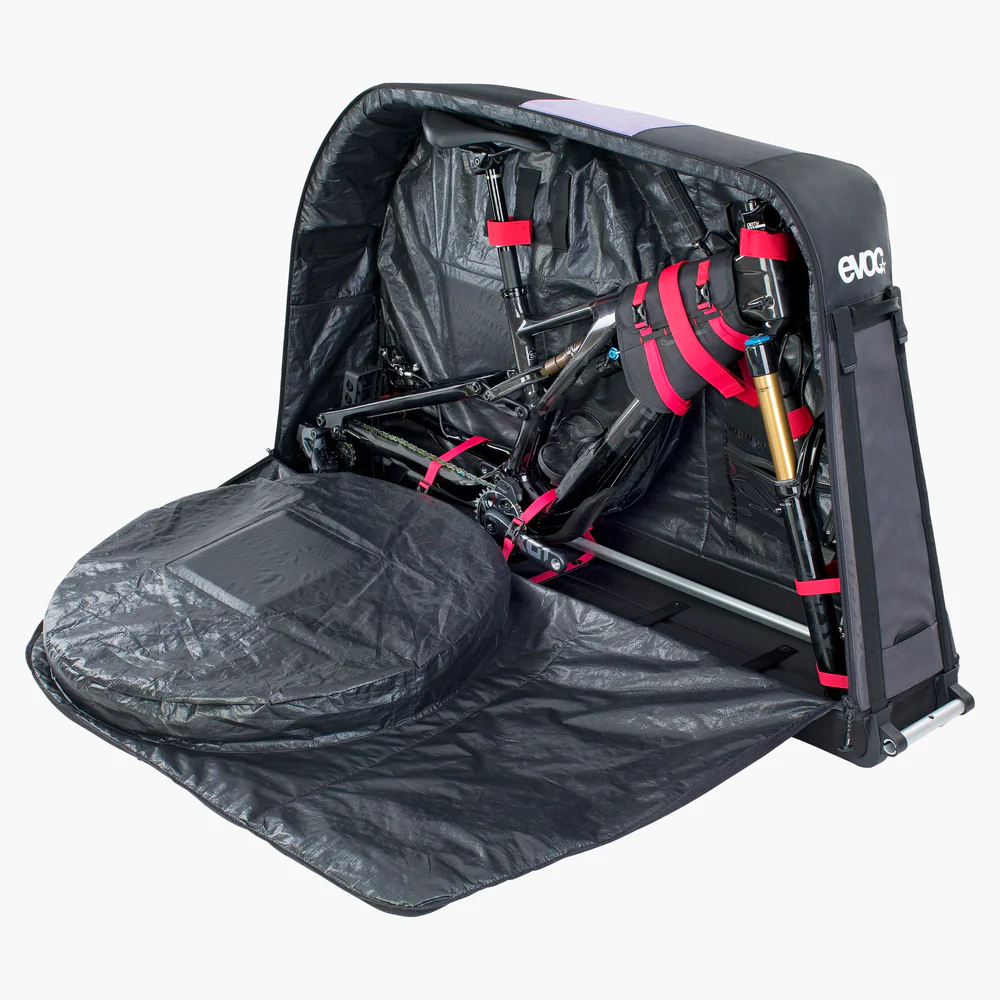 Evoc Bike Bag Pro – opengeklapt Evoc Bike Bag Pro - opengeklapt met MTB