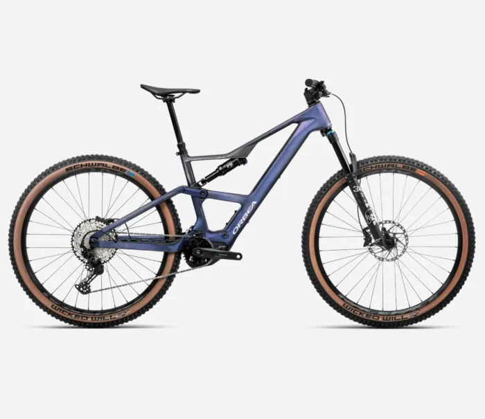 Orbea Rise SL M20 (2025) - Tanzanite Carbon View - Carbon Raw (Matt) - zijaanzicht