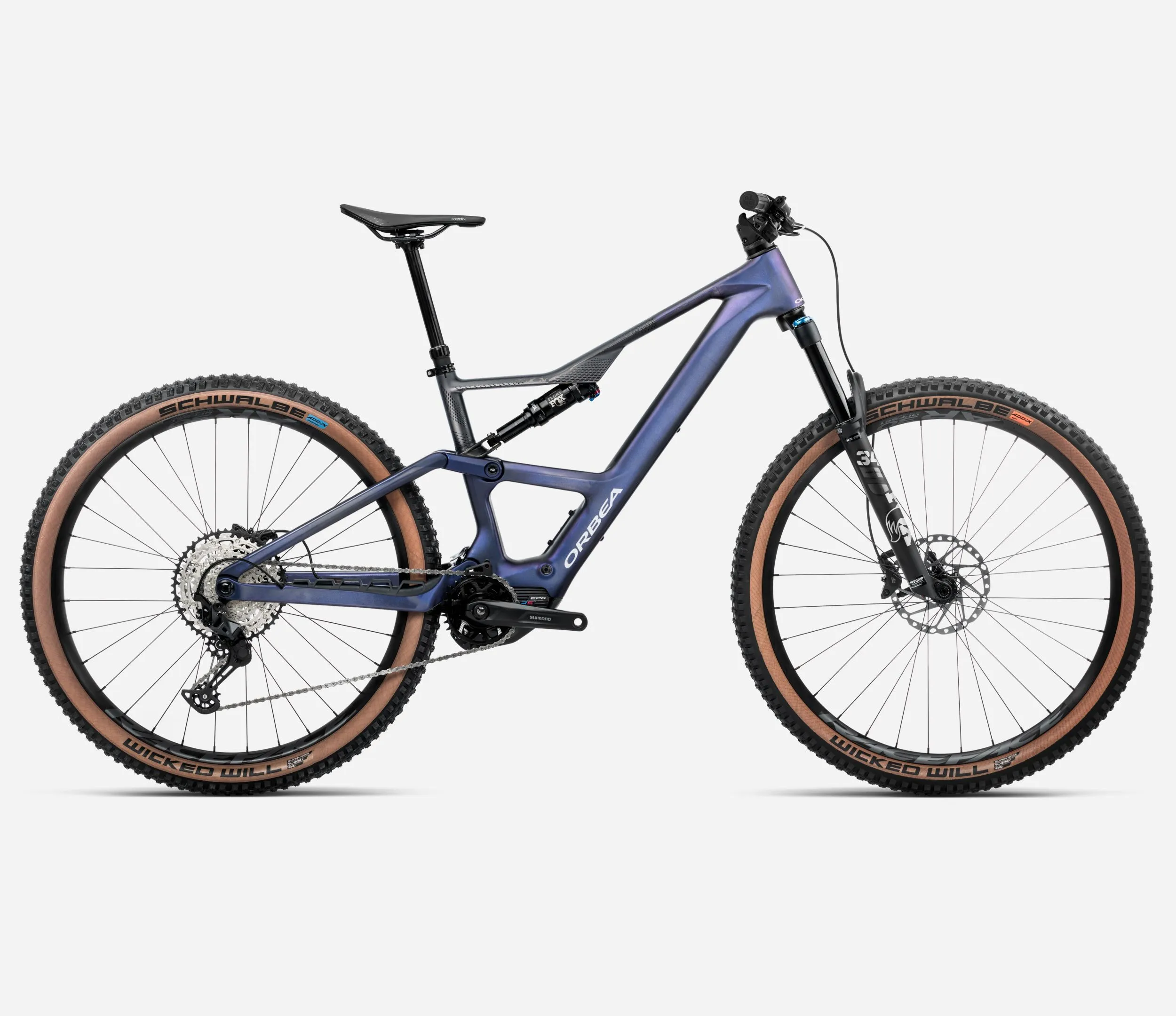 Orbea Rise SL M20 (2025) - Tanzanite Carbon View - Carbon Raw (Matt) - zijaanzicht